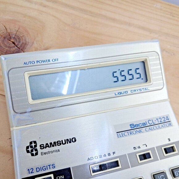 Samsung Electronic Calculator Secal CL-1224 12 Digit-LCD Display-1980's-RARE-HTF - Picture 4 of 11